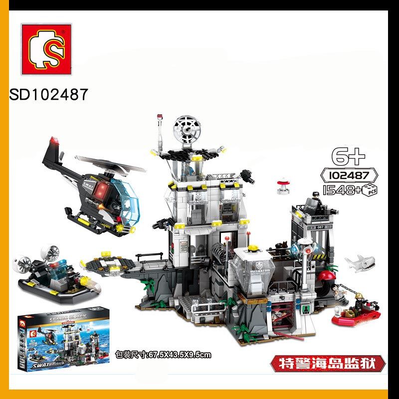 Sembo - Blackhawk Swat Series Building Blocks - 1548 Pcs - Black