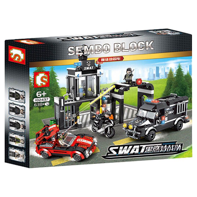 Sembo - Blackhawk Swat Series Building Blocks - 638 Pcs - Black