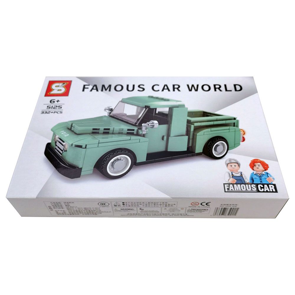 Sembo - Pickup F1 Car Building Blocks - 332 Pcs - Green