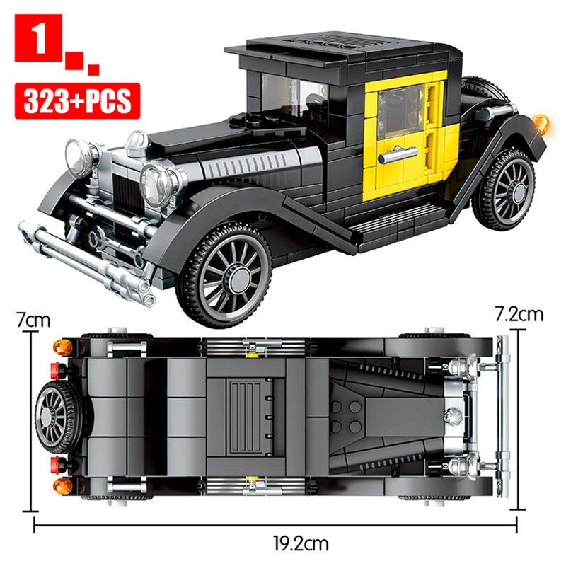 Sembo - Classic Passion Car Building Blocks - 323 Pcs - Yellow