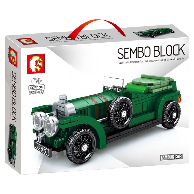 Sembo - Classic Passion Car Building Blocks - 357+ Pcs - Green