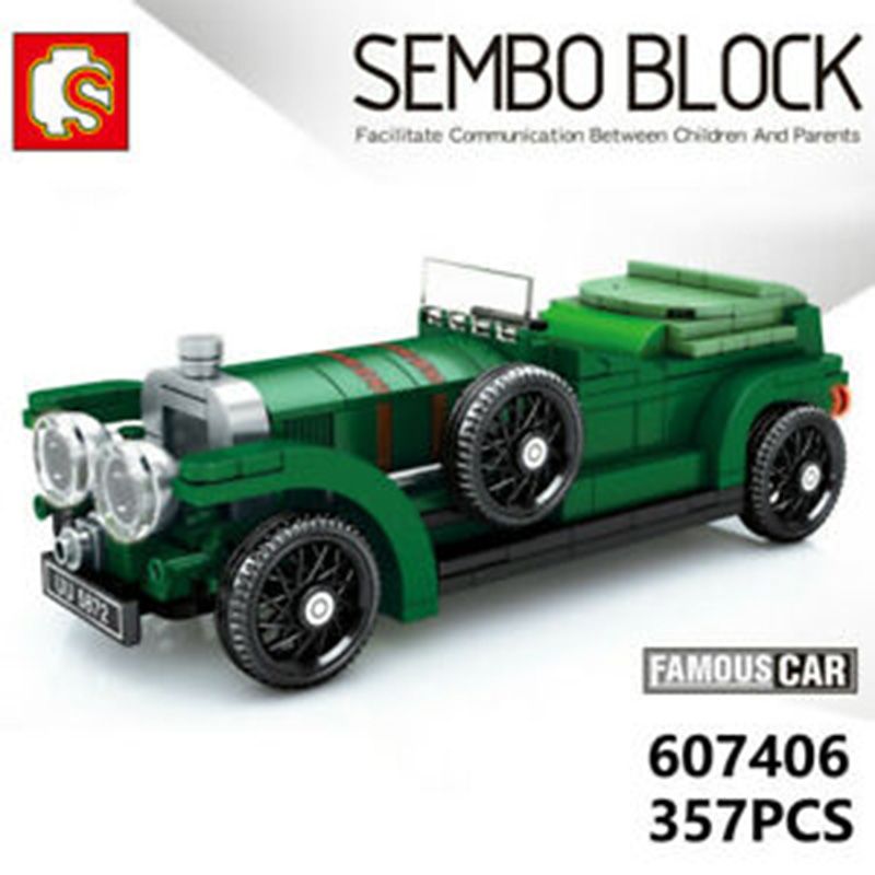 Sembo - Classic Passion Car Building Blocks - 357+ Pcs - Green