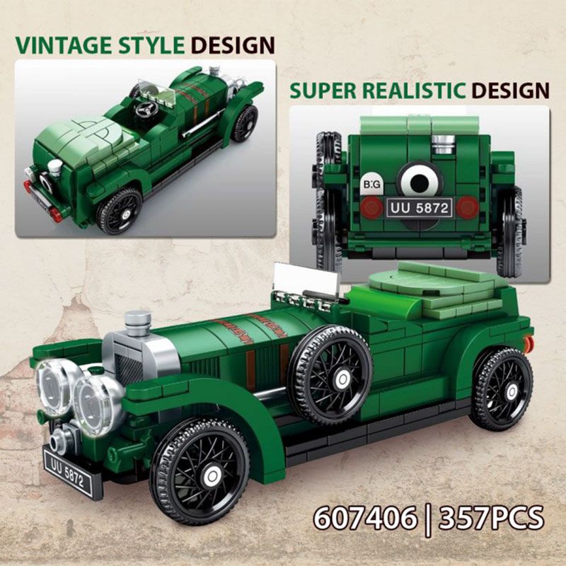 Sembo - Classic Passion Car Building Blocks - 357+ Pcs - Green