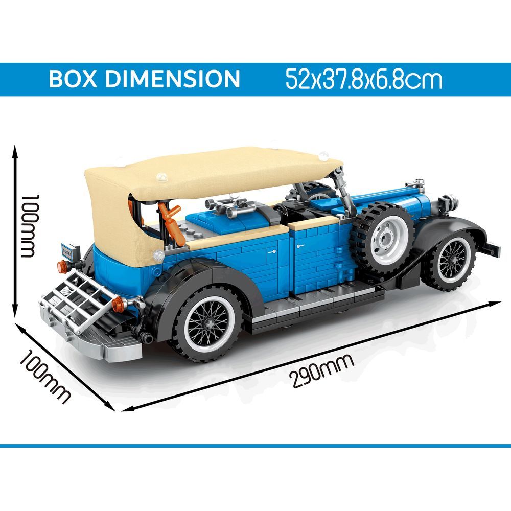 Sembo 8400 - Sport Kb Car Building Blocks - 785 Pcs - Blue