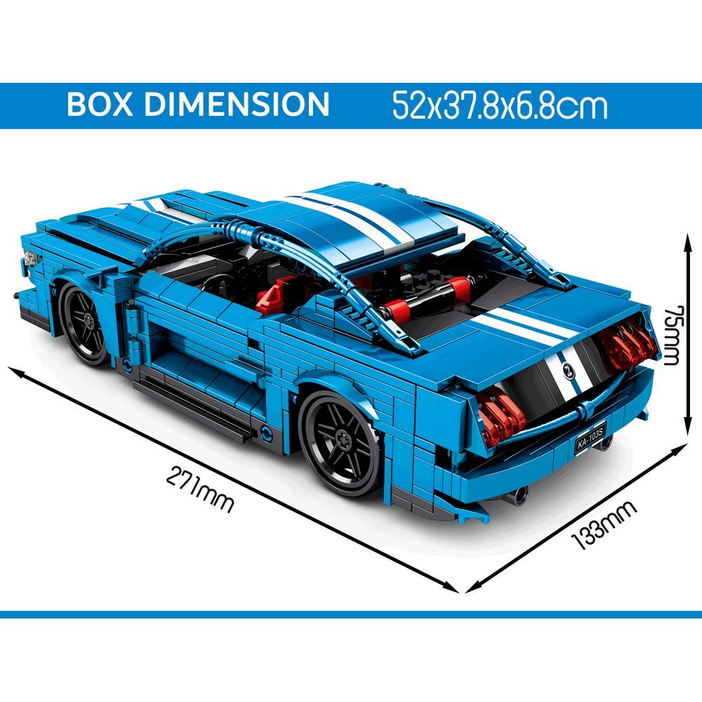 Sembo 8409 - Wild Premium Car Building Blocks - 827 Pcs - Blue