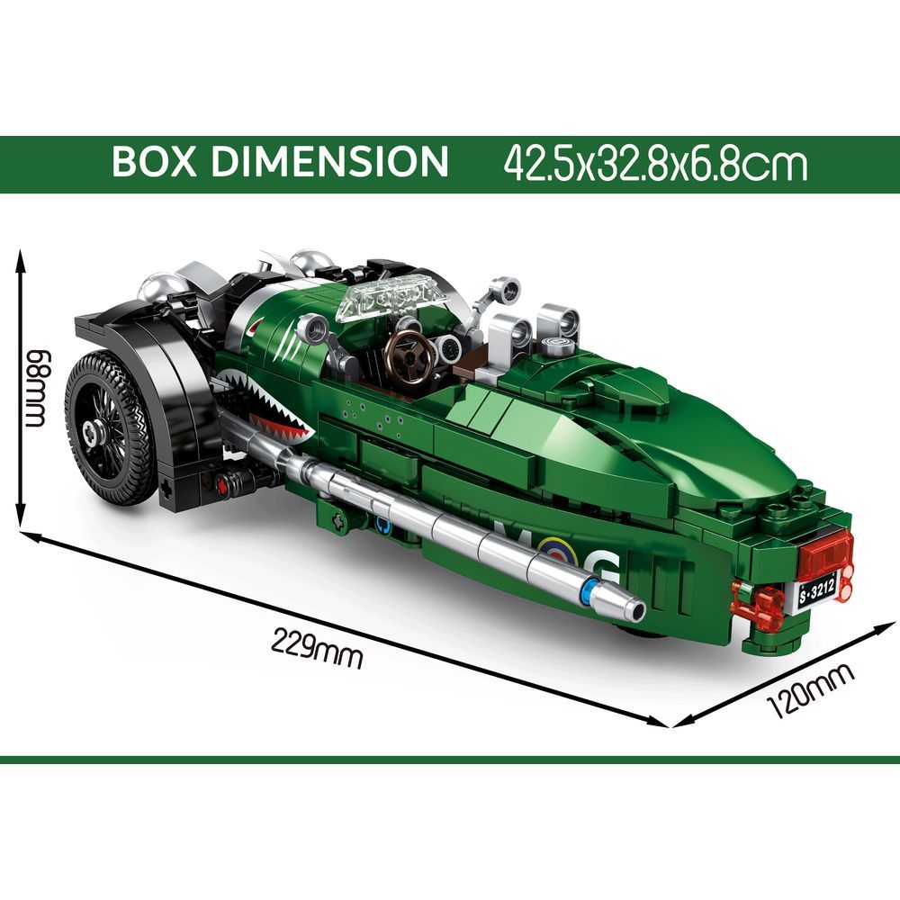 Sembo 8151 - Jumbo Frenzy Car Building Blocks - 487 Pcs - Green