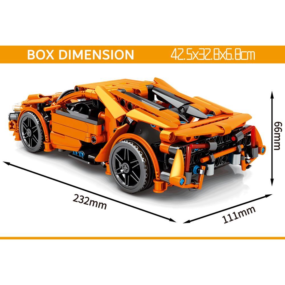 Sembo 8157 - Lycan Car Building Blocks - 469 Pcs - Orange