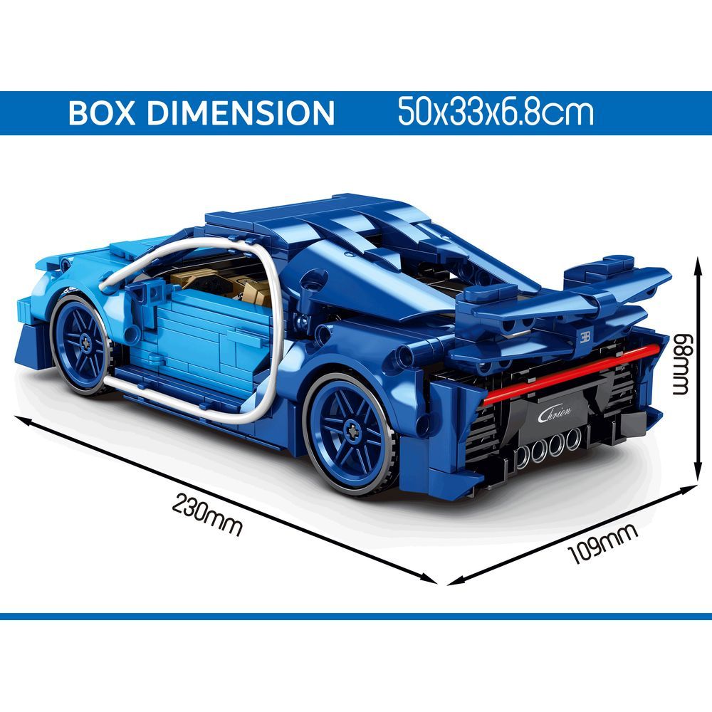 Sembo 8252 - Dragon Car Building Blocks - 690 Pcs - Blue