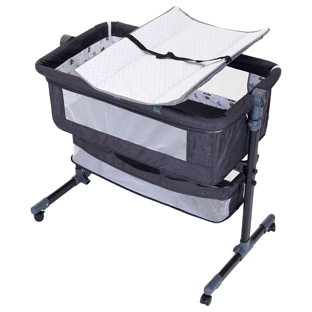 Uniqoo - Tita T Modern Travel Baby Bed - Dark Blue