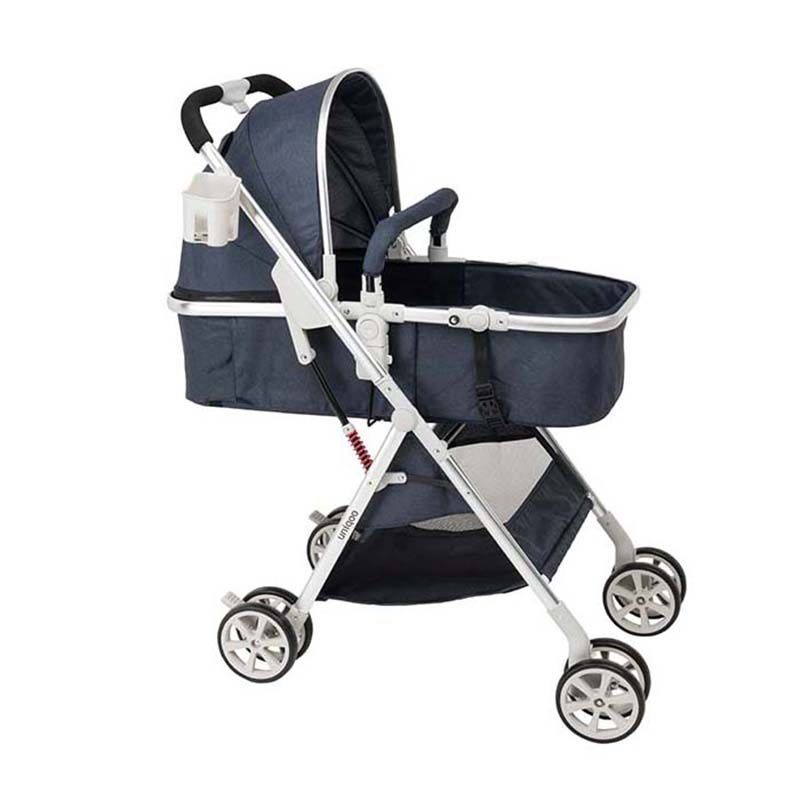 Uniqoo - 6 Premium Portable Pram W/ Diaper Bag  - Blue