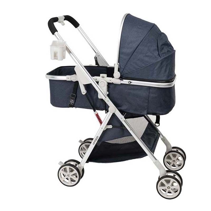 Uniqoo - 6 Premium Portable Pram W/ Diaper Bag  - Blue