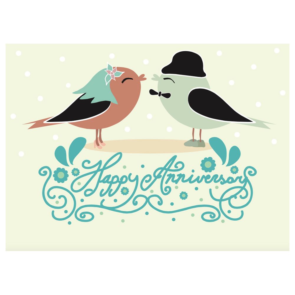 Pinak - Birds Anniversary Card