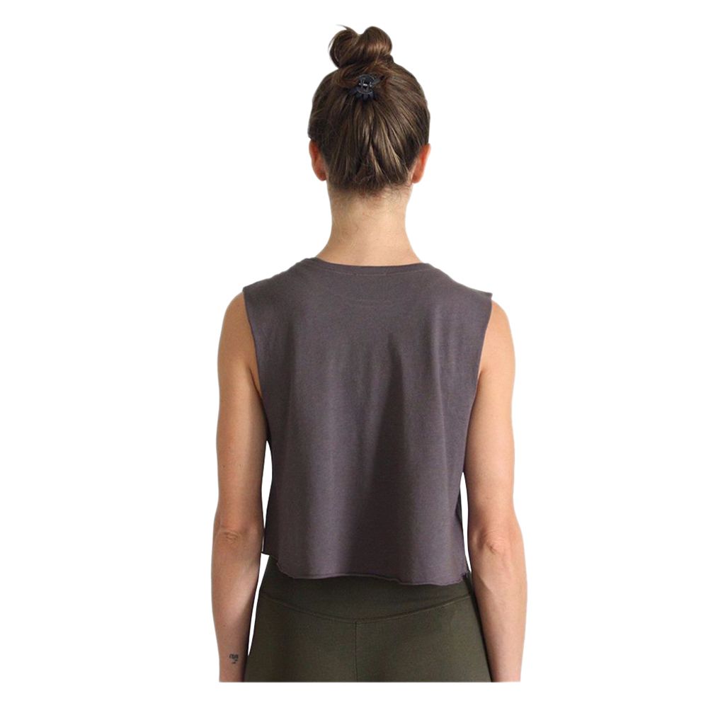 Rumi - Sun Air Cropped Muscle Tank - Graphite