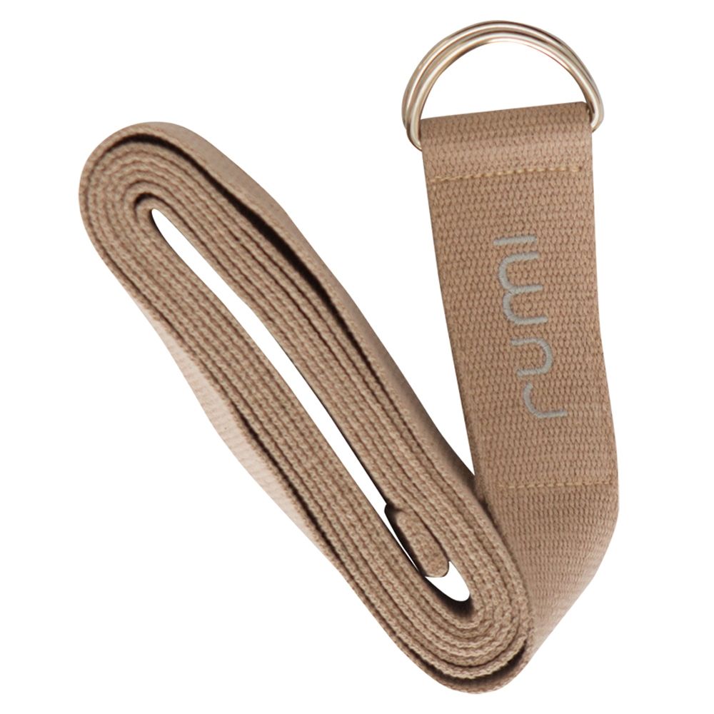 Rumi Earth - D-Ring Cotton Yoga Strap 8" - Fawn