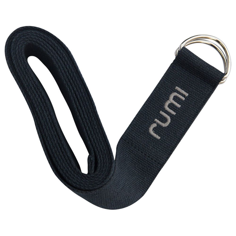 Rumi - Yoga Strap D-Ring Cotton 8 feet - Graphite