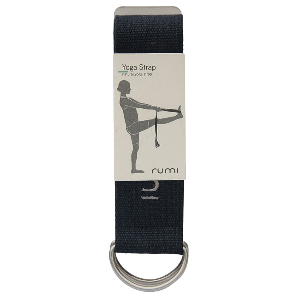 Rumi - Yoga Strap D-Ring Cotton 8 feet - Graphite