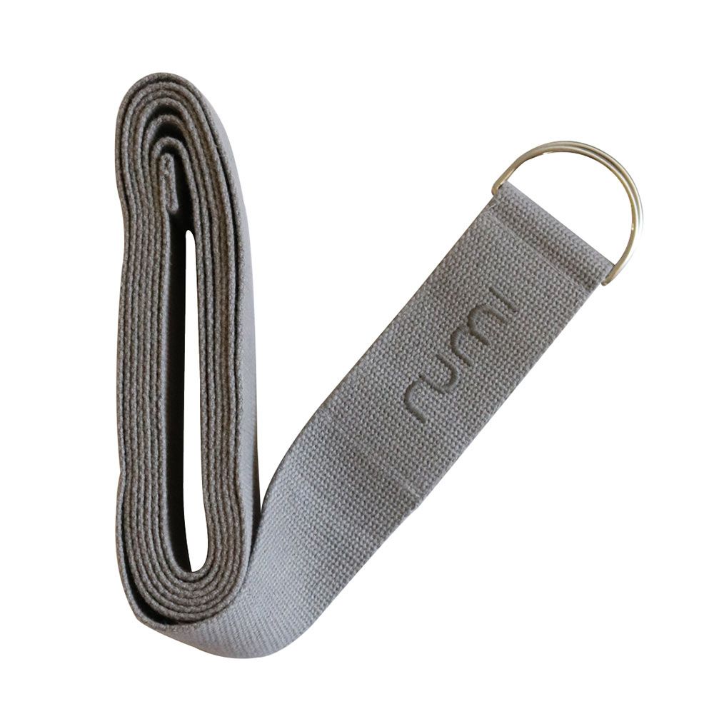 Rumi Earth - D-Ring Cotton Yoga Strap 8" - Stone