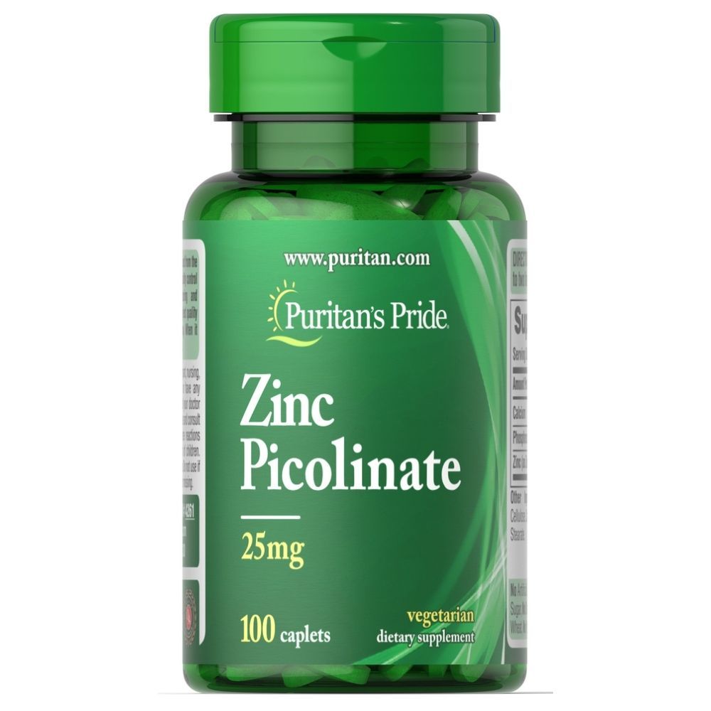 Puritan Pride - Zinc Picolinate 25mg Tablets - 100 Tablets