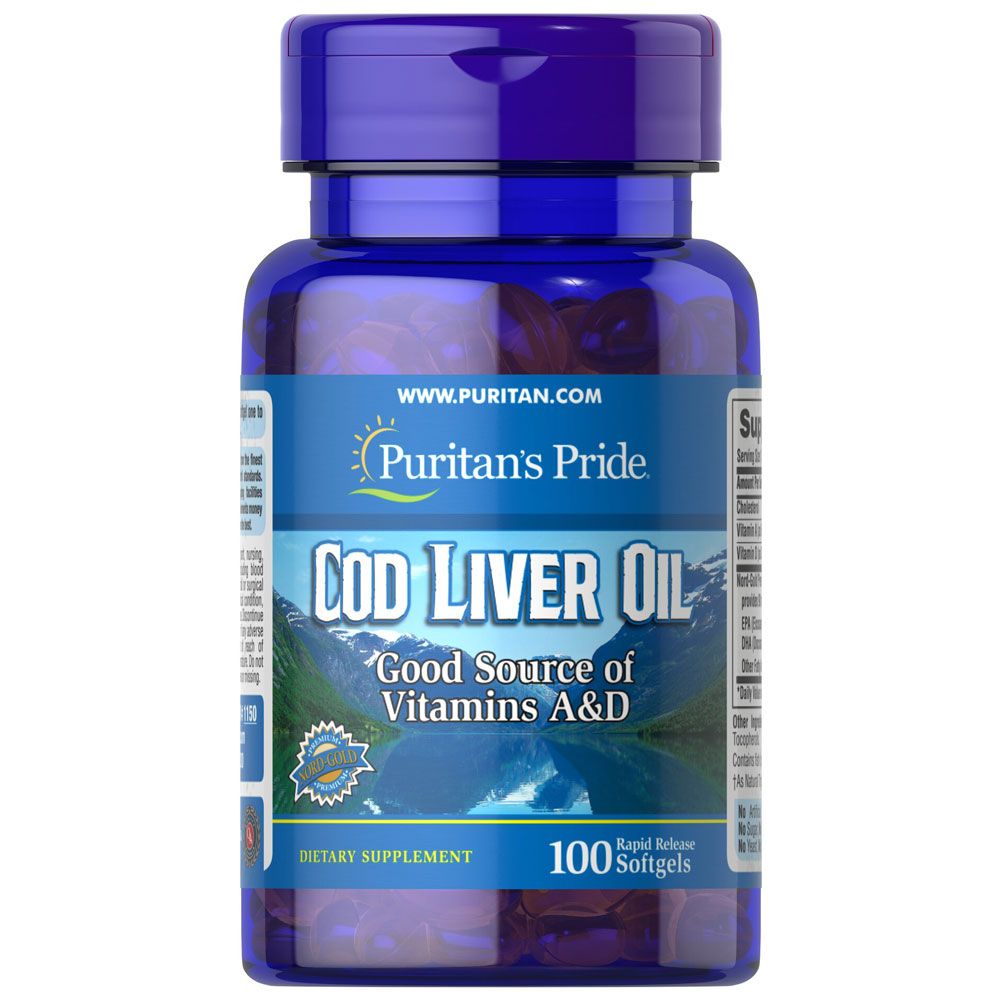 Puritan Pride - Cod Liver Oil Rapid Release - 100 Softgels