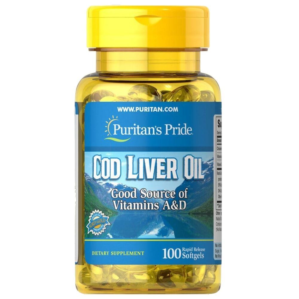 Puritan Pride - Cod Liver Oil Rapid Release - 100 Softgels