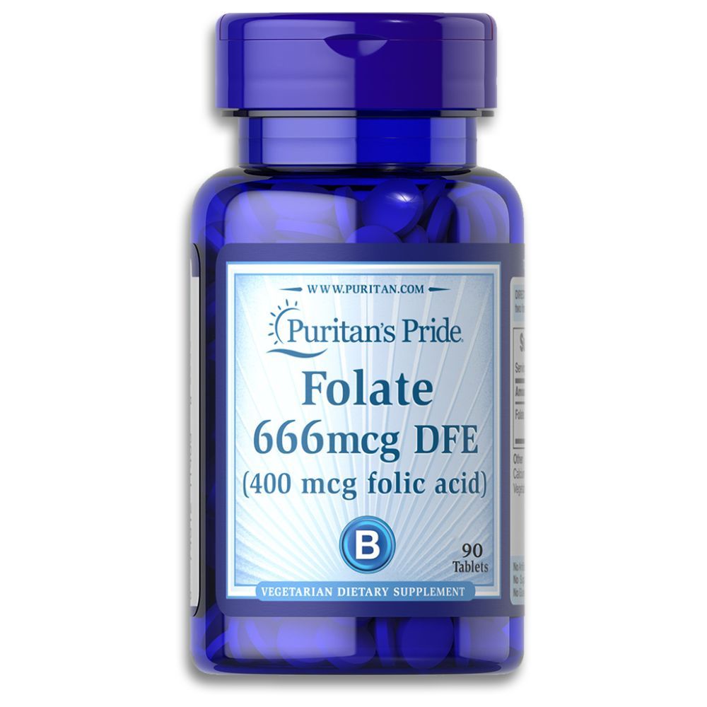 Puritan Pride - Folic Acid 400mcg - 90 Tablets