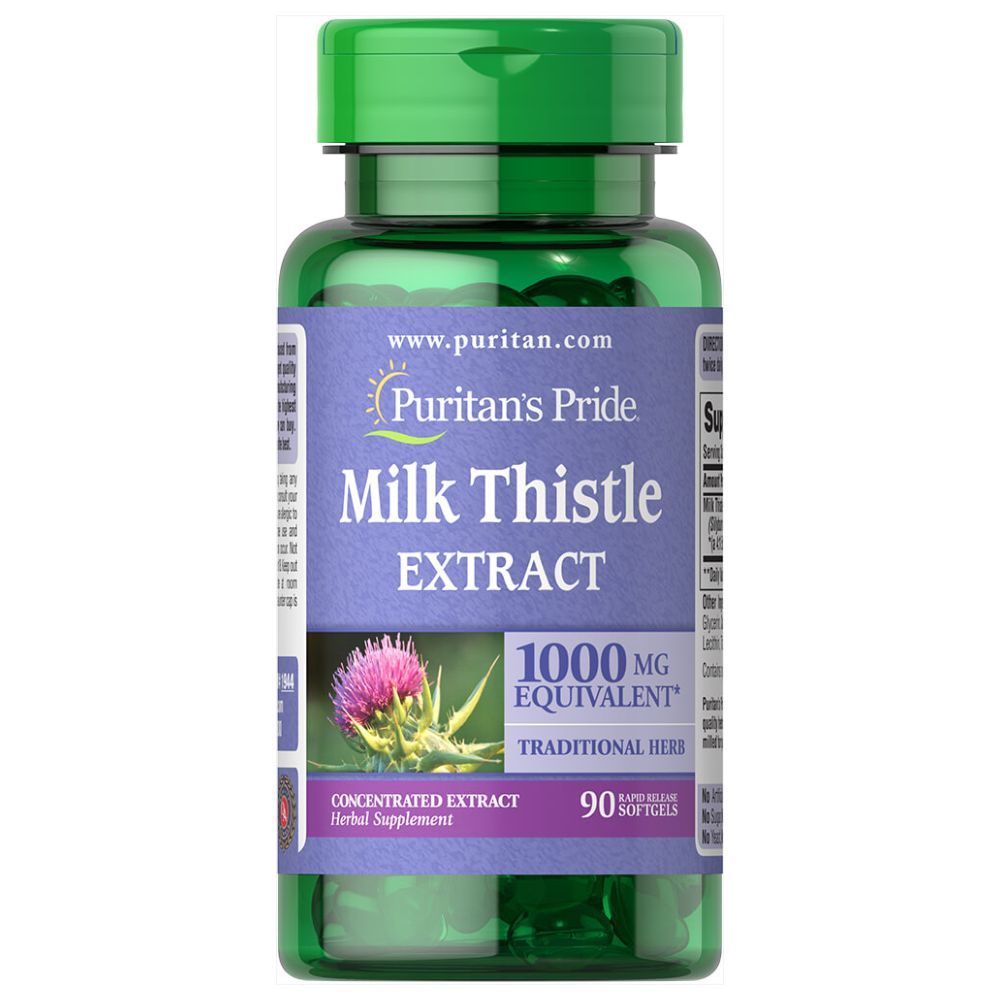 Puritan Pride - Milk Thistle Extract 1000mg - 90 Softgels