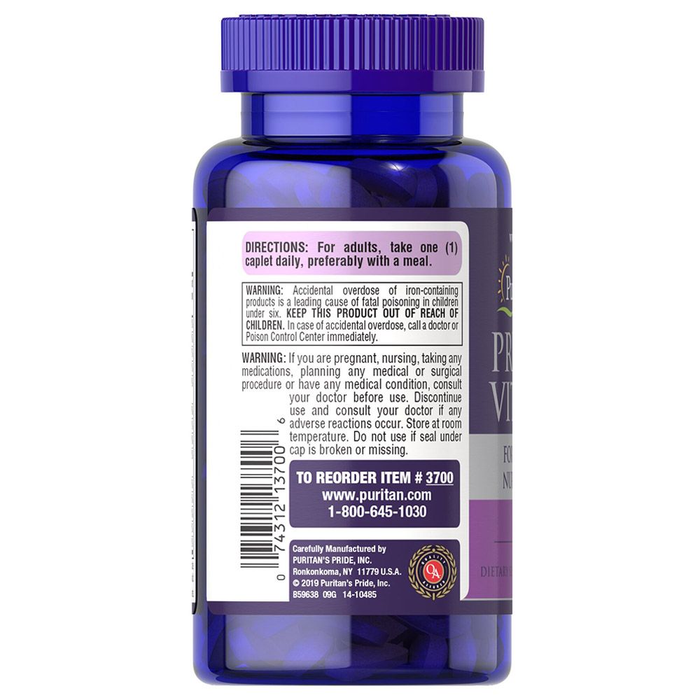 Puritan Pride - Prenatal Vitamins 100 Caplets