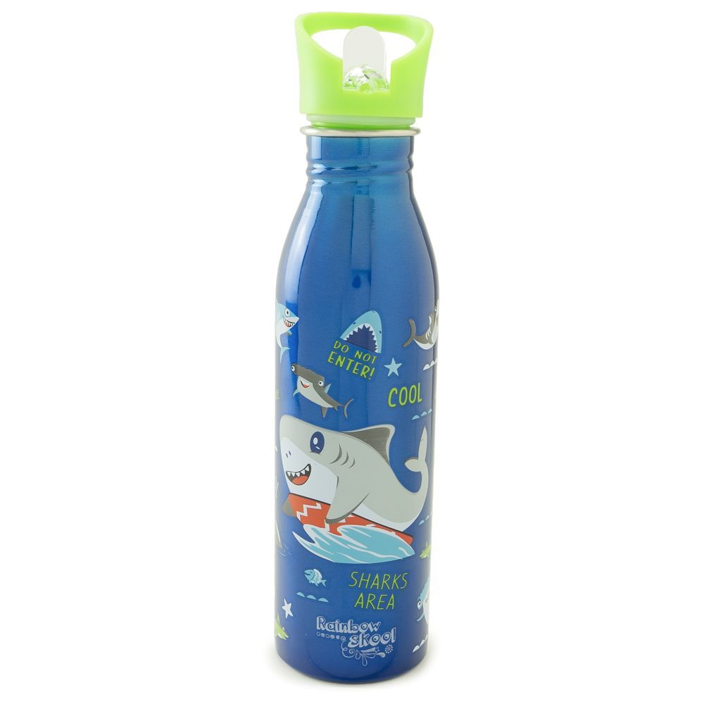 Rainbow Skool - Shark Set of 3 - Kids - Backpack, Lunchbox & Stainless Steel Water Bottle