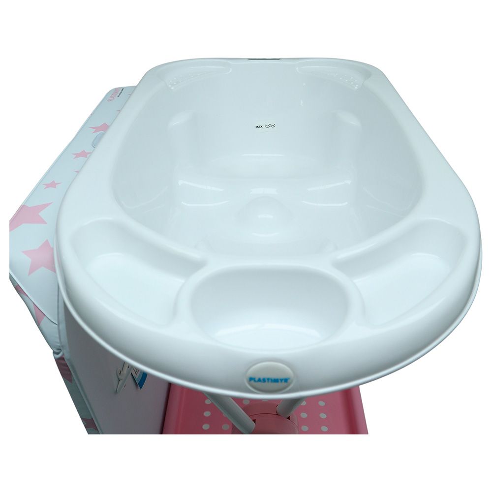 Plastimyr - Anatomic Overbide Babybath - Ona Pink Stars (Exclusive)