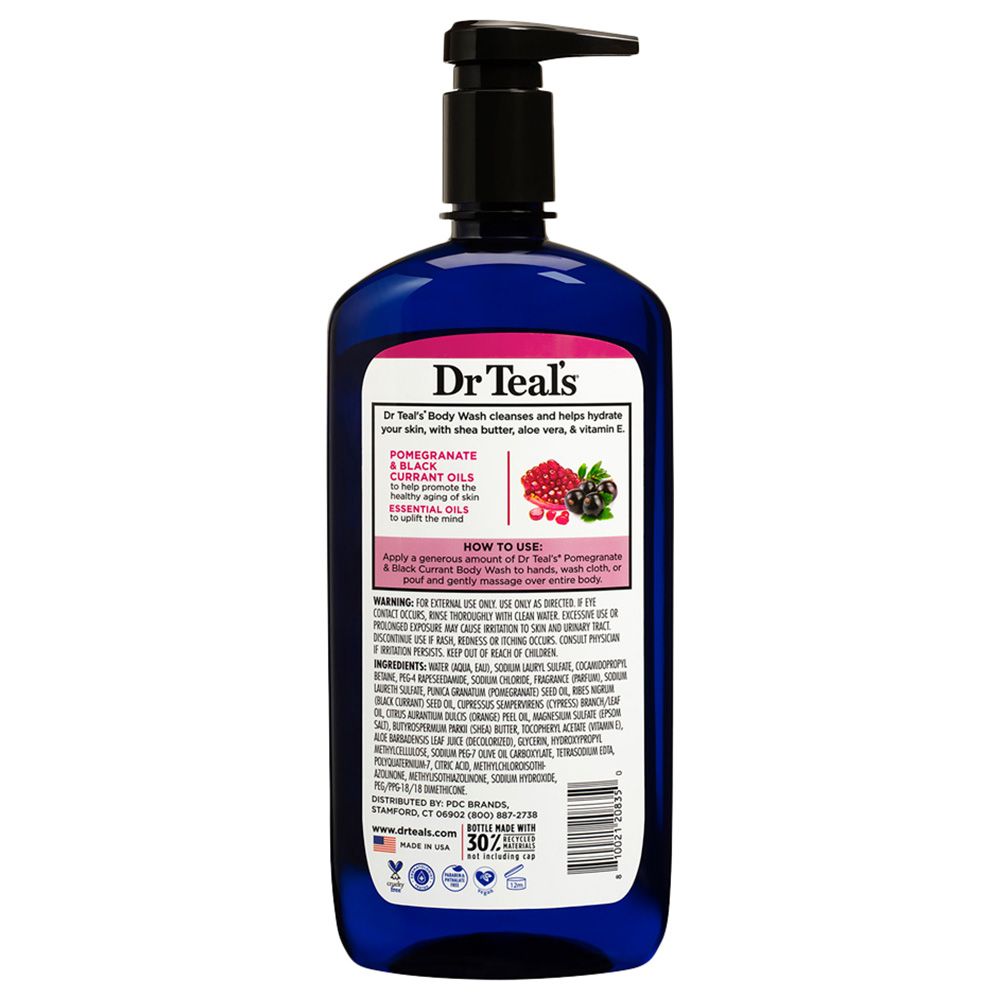 Dr Teal's - Pomegranate/Black Currant Epsom Salt Body Wash - 710 ml