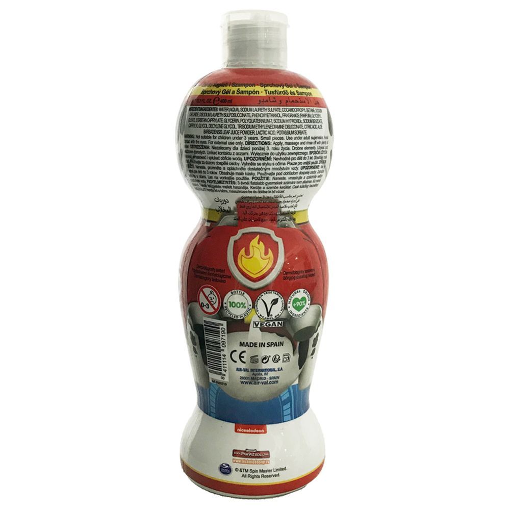 Air-Val - Paw Patrol 2-in-1 Shower Gel & Shampoo 400ml - Marshall