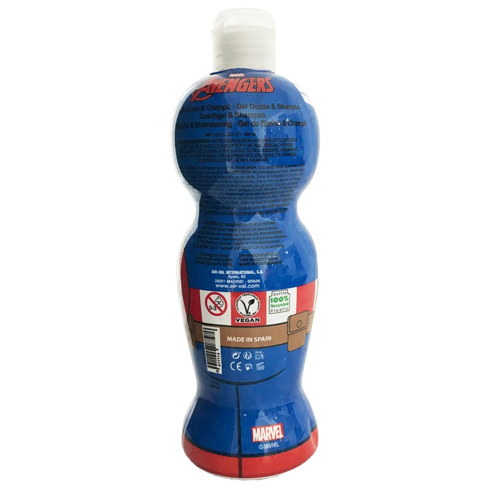 Air-Val - Captain America 1D 2-in-1 Shower Gel & Shampoo 400ml