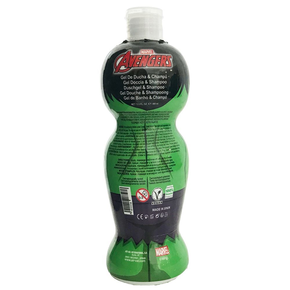 Air-Val - Hulk Figure 1D 2-in-1 Shower Gel & Shampoo 400ml