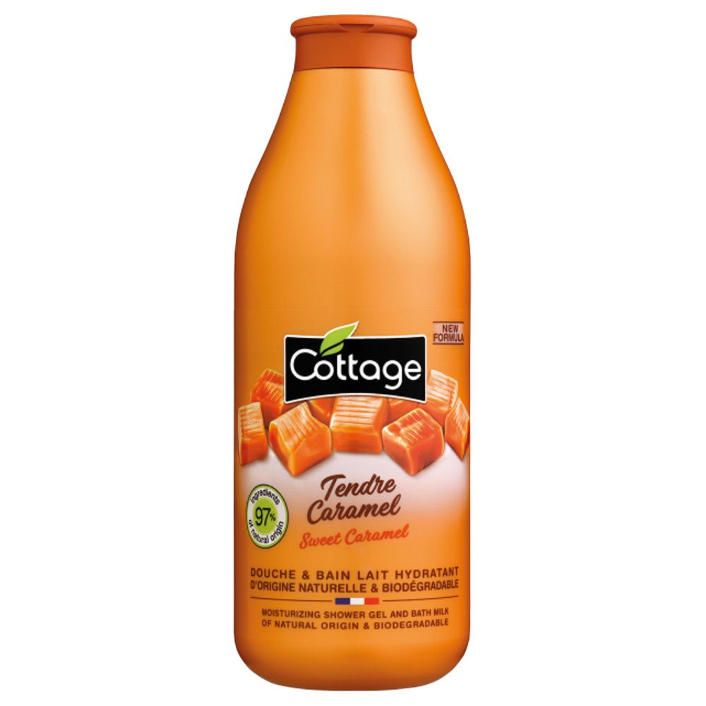 Cottage - Moisturizing Shower Gel & Bath Milk - Sweet Caramel - 750 ml