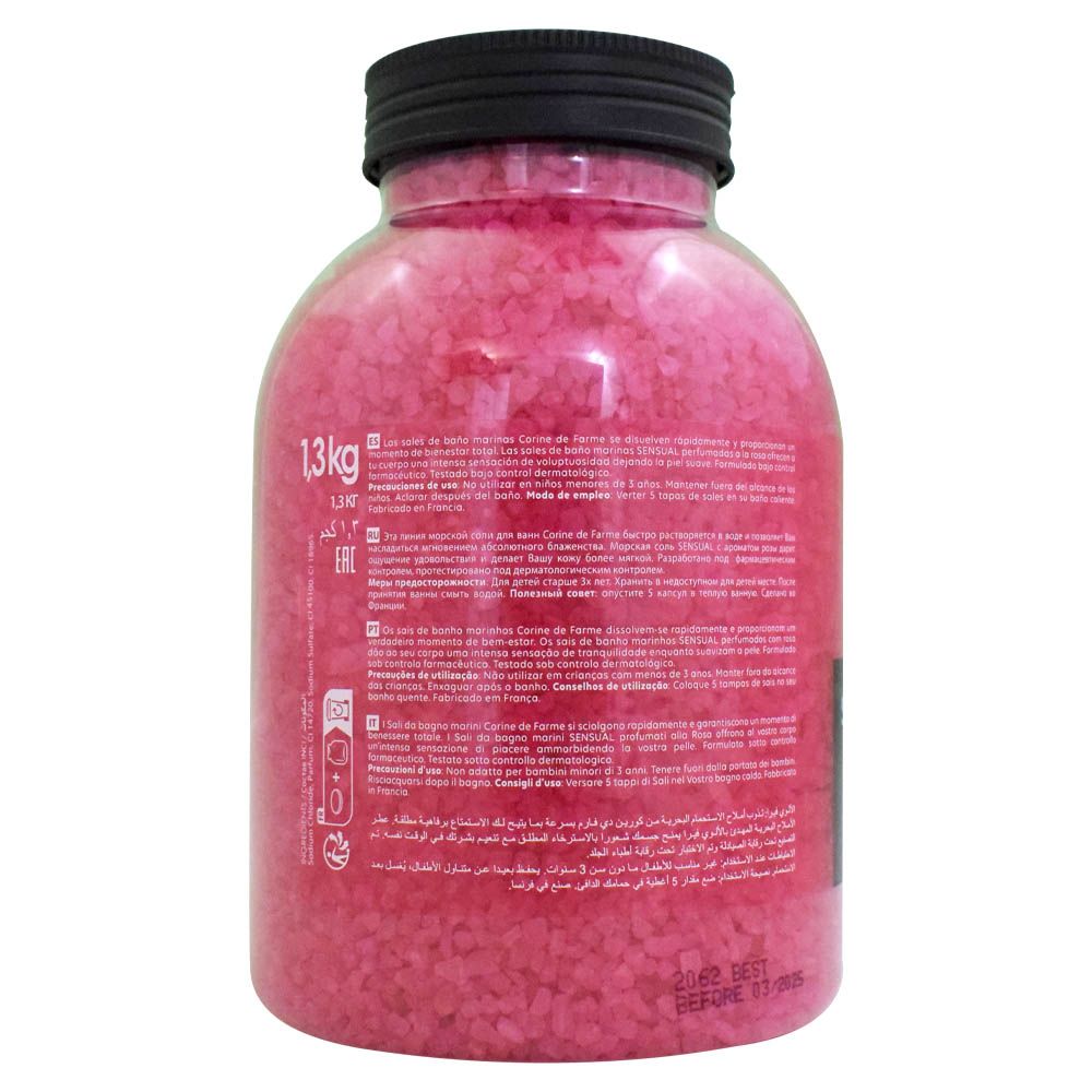 Corine De Farme - Bath Sea Salt Rose 1.3kg