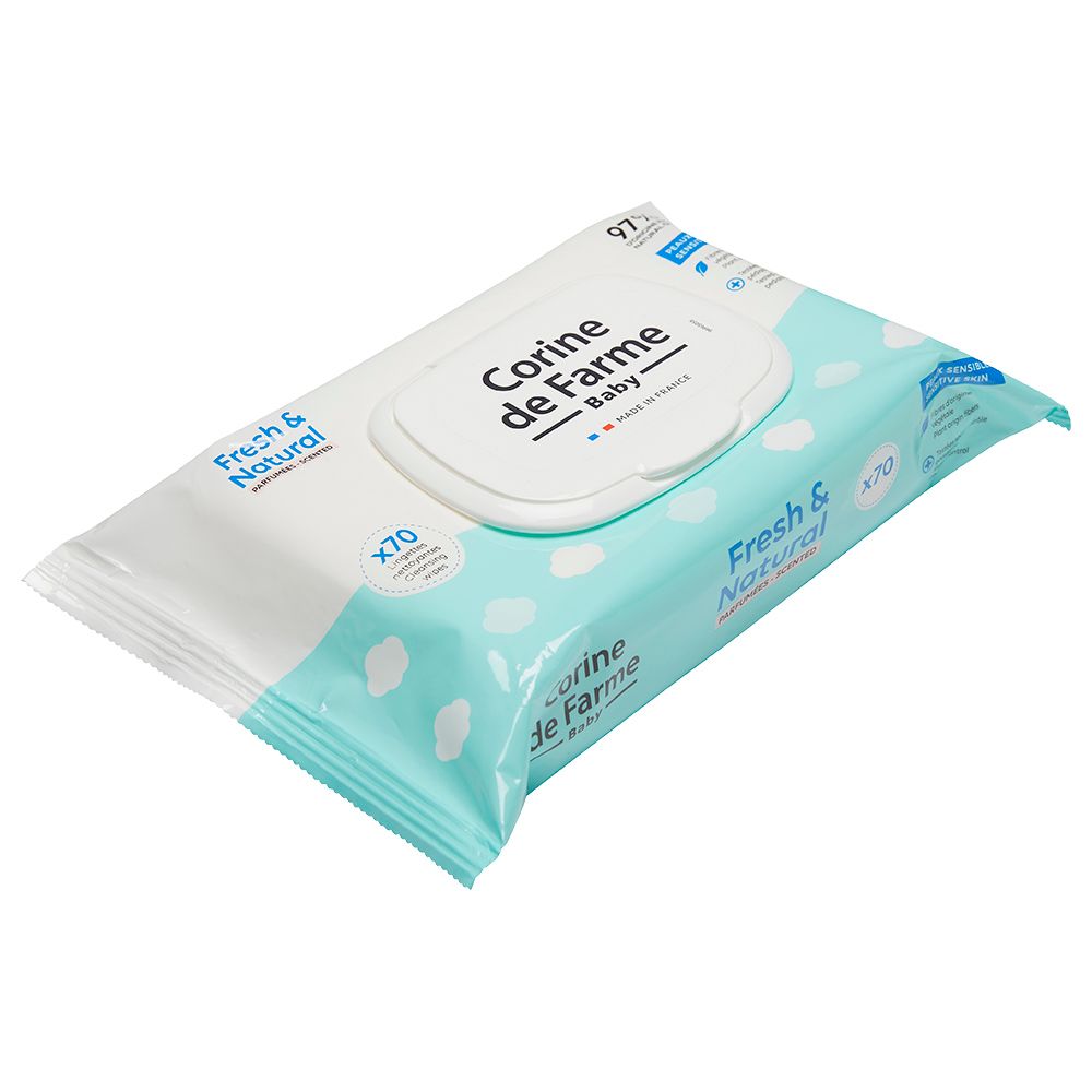 Corine De Farme - Baby Fresh & Natural Wipes - 70pcs