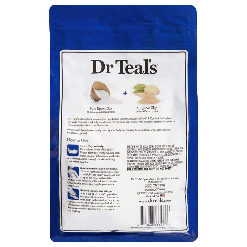 Dr Teal's - Epsom Bath Salt Ginger & Clay 1.36kg