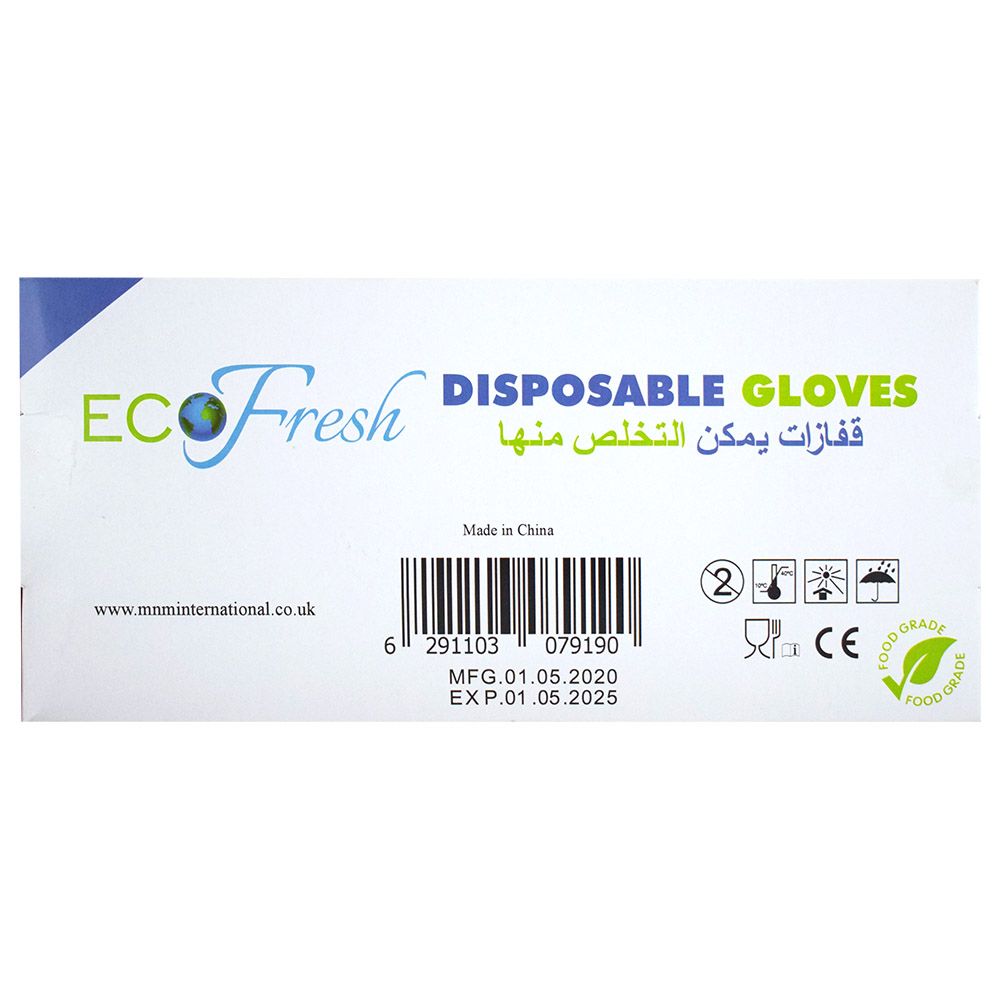 Eco Fresh - Large Disposable Gloves 100pcs - Blue