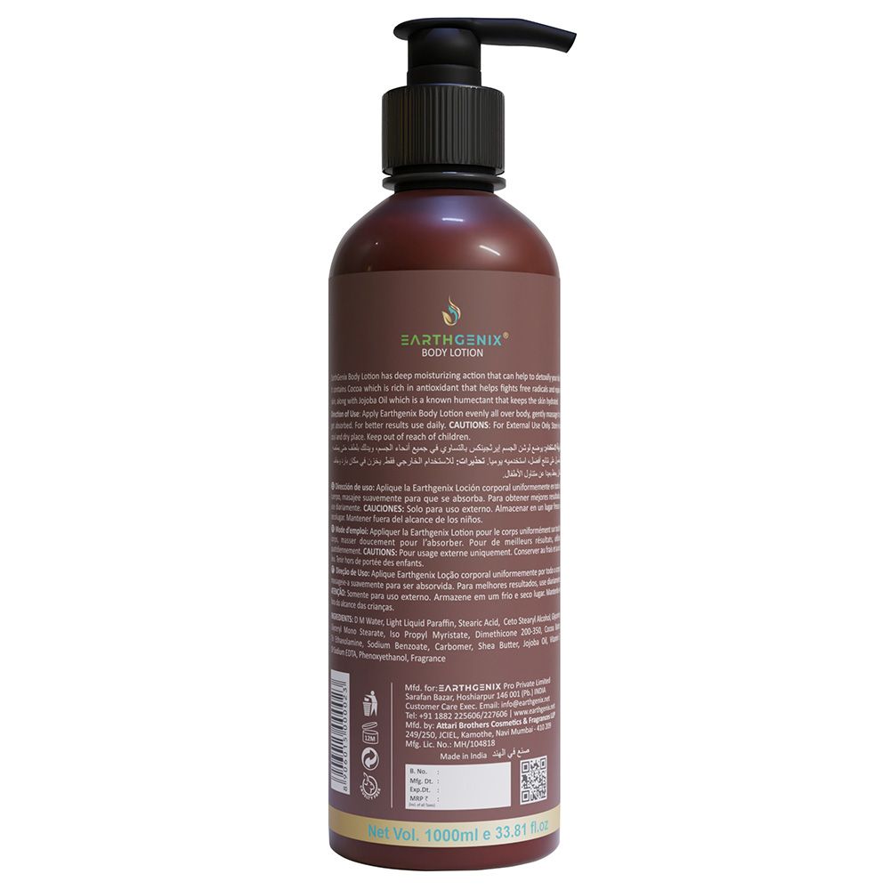 Earthgenix - Cocoa Jojoba Oil Body Lotion - 1000ml