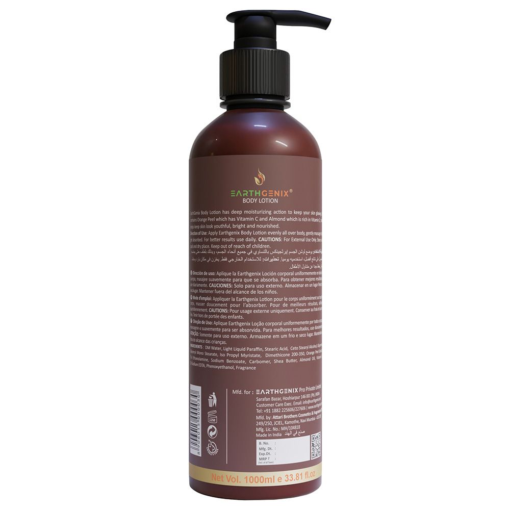 Earthgenix - Orange Peel Almond Body Lotion - 1000ml