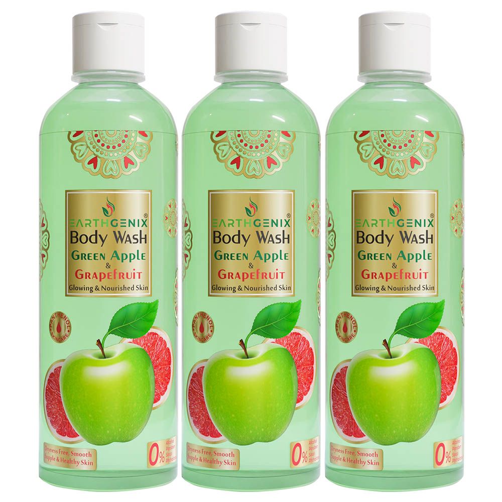 Earthgenix - Green Apple & Grapefruit Bodywash - 300ml - 3pcs