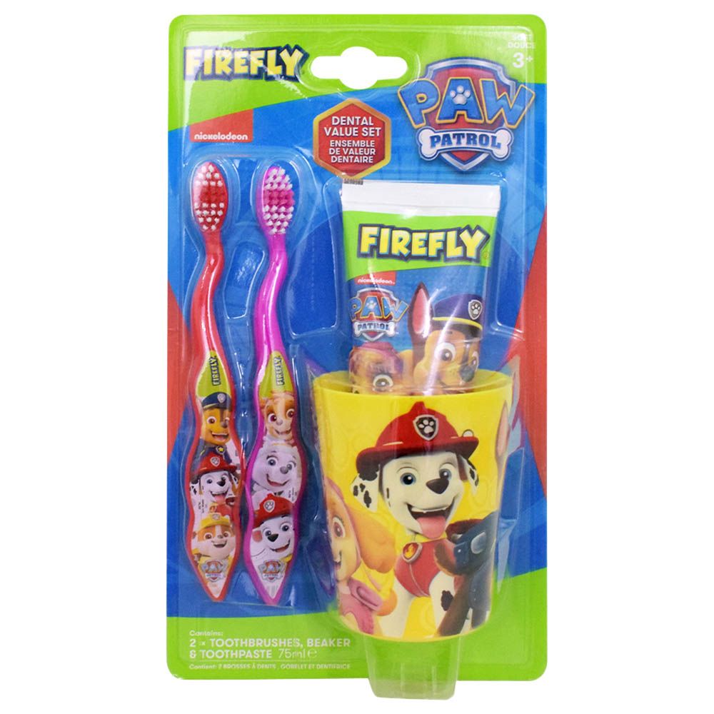 Firefly - Paw Patrol 2 Toothbrushes, Beaker & Toothpaste