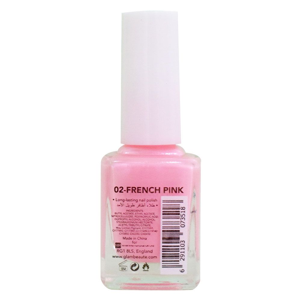 GlamBeaute - Nail Enamel 02 - French Pink 13ml