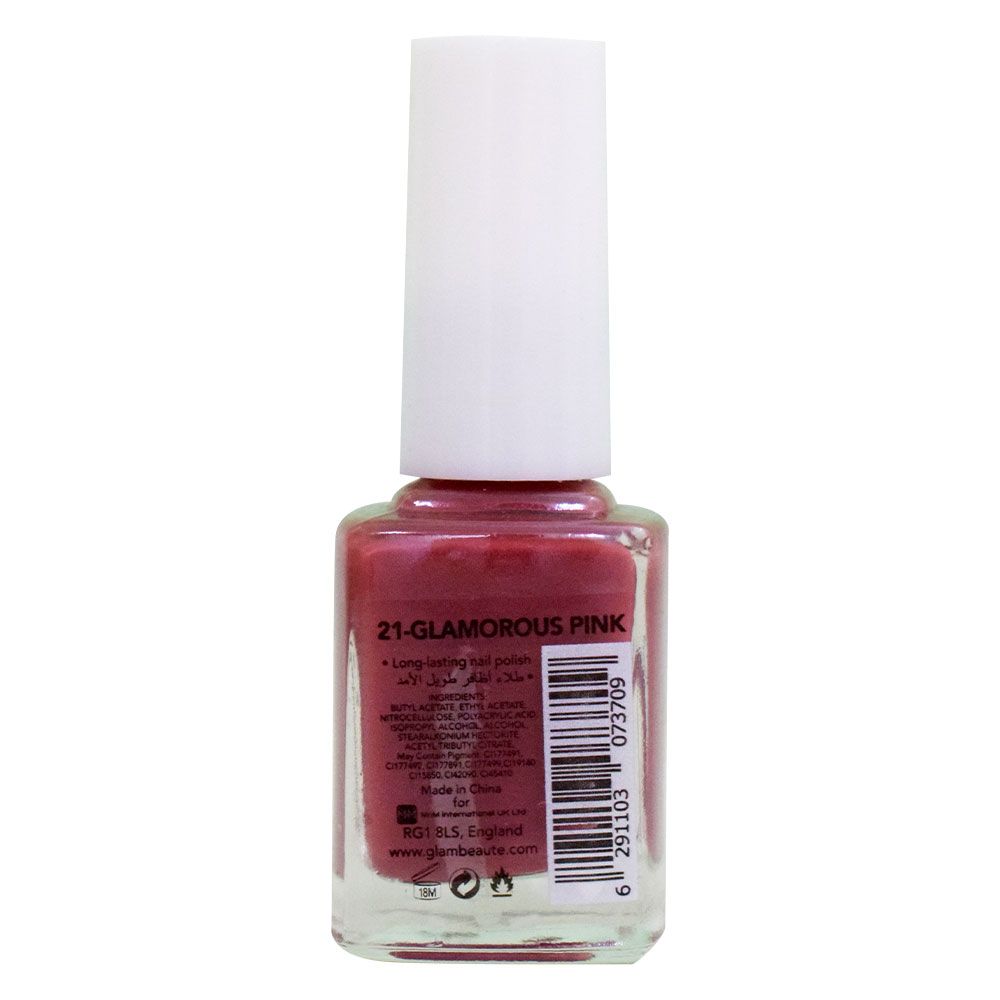 GlamBeaute - Nail Enamel 21 - Glamorous Pink 13ml