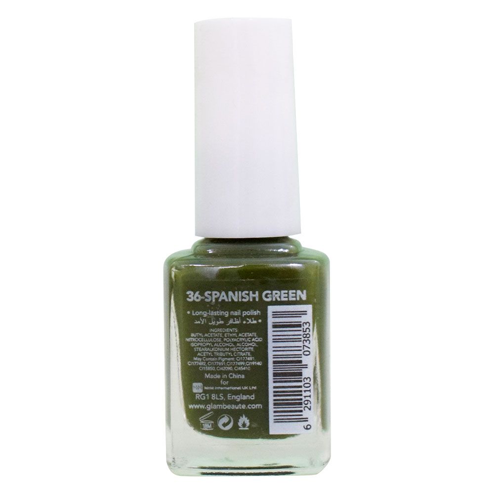 GlamBeaute - Nail Enamel 36 -Spanish Green 13ml