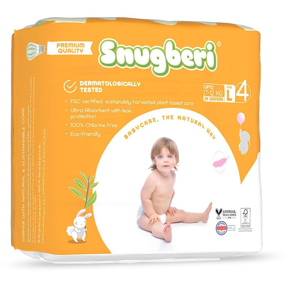 Snugberi - Diaper Size 4 Large 7-12kg 24pcs - Twin Value Pack