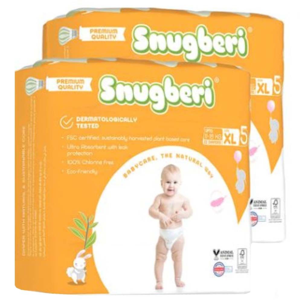 Snugberi - Diaper Size 5 X Large 11-18kg 22pcs - Twin Value Pack