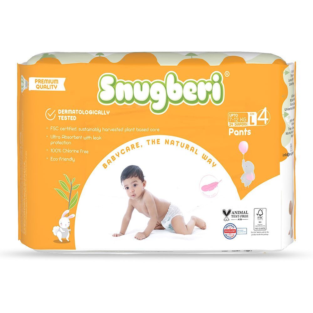 Snugberi - Diaper Pants Size 4 Large 7-12kg 24pcs - Pack of 2