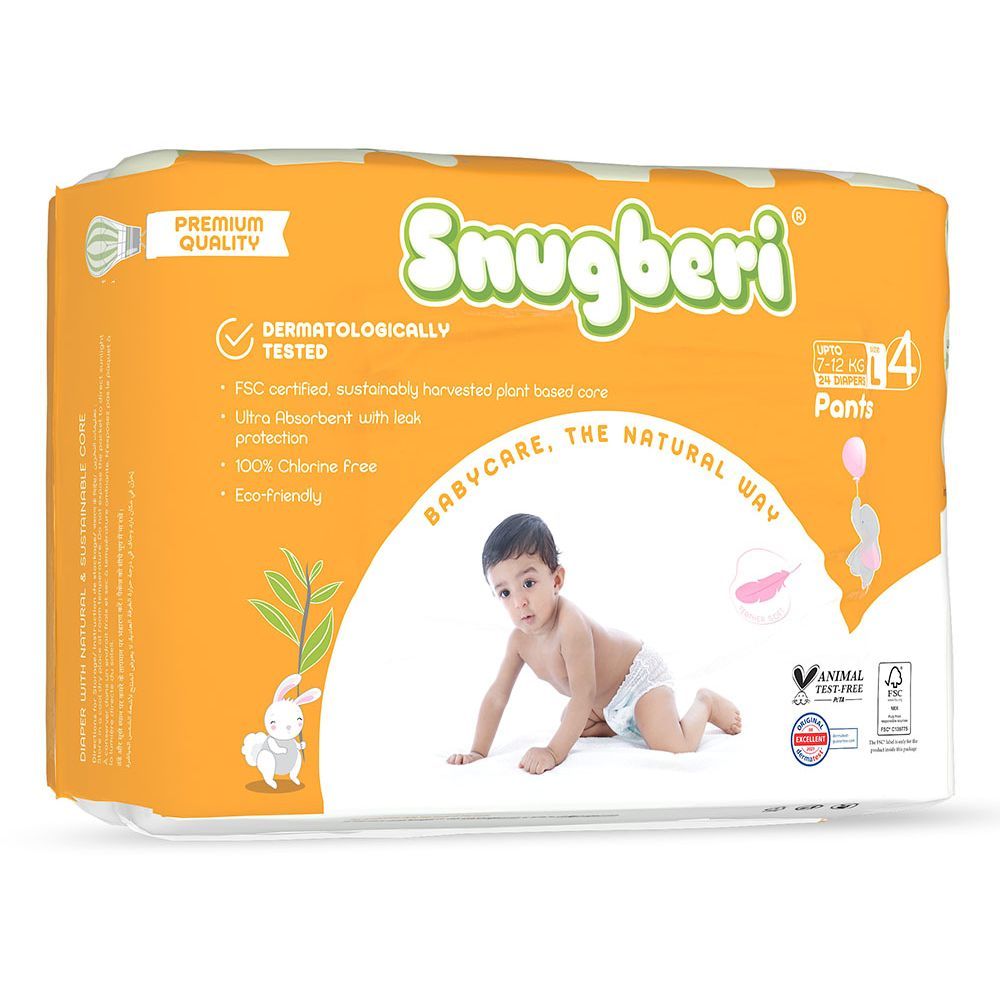 Snugberi - Diaper Pants Size 4 Large 7-12kg 24pcs - Twin Value Pack