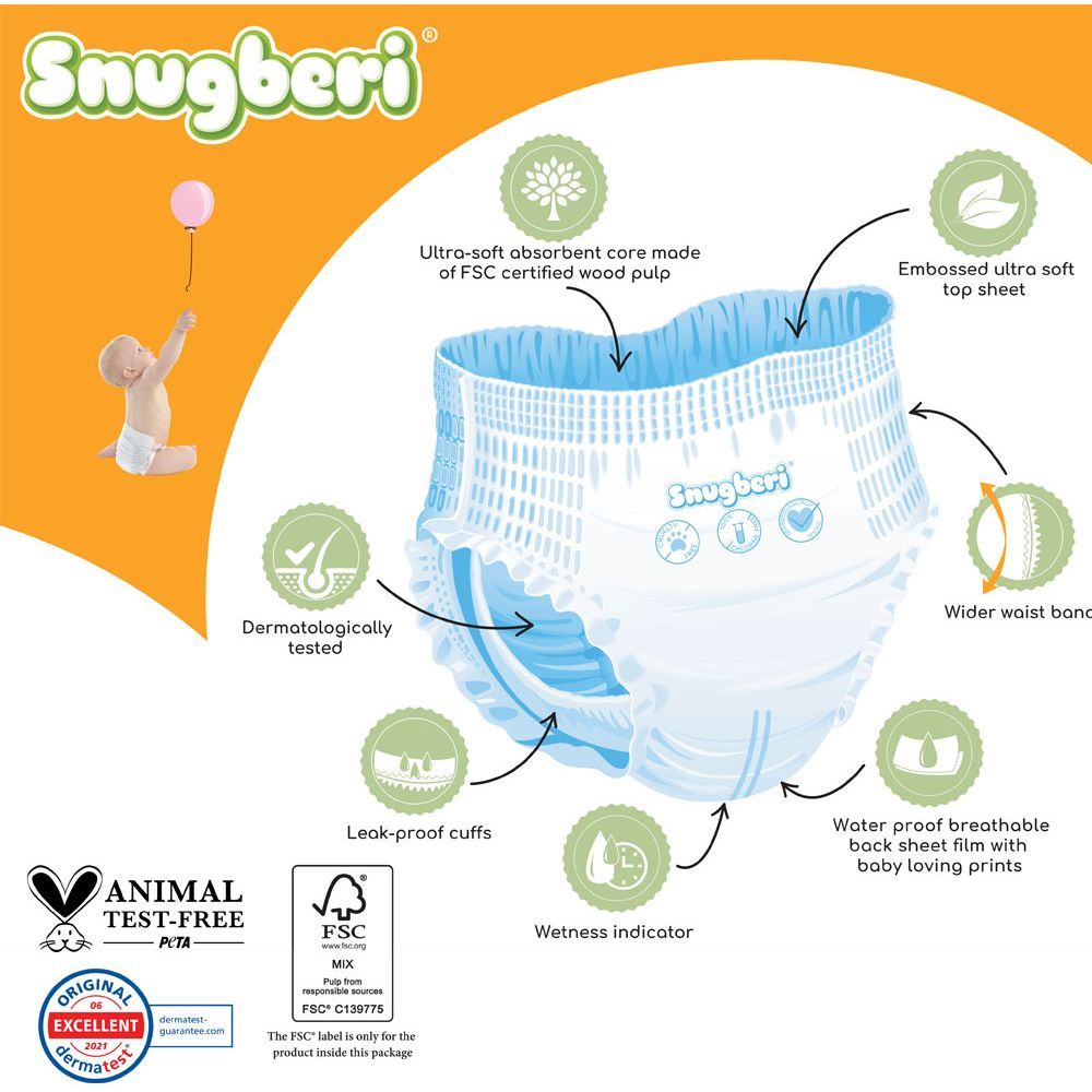 Snugberi - Diaper Pants Size 4 Large 7-12kg 24pcs - Pack of 2